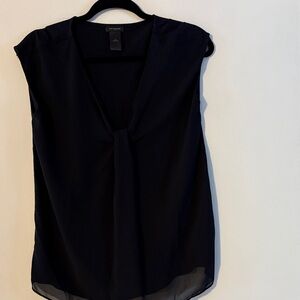Ann Taylor Elegant Black Sleeveless Blouse